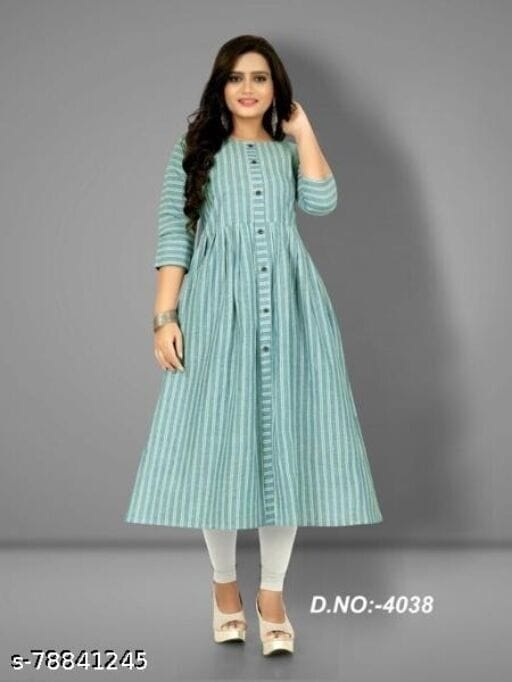 Sejal's Anarkali Kurti Button Pattern 